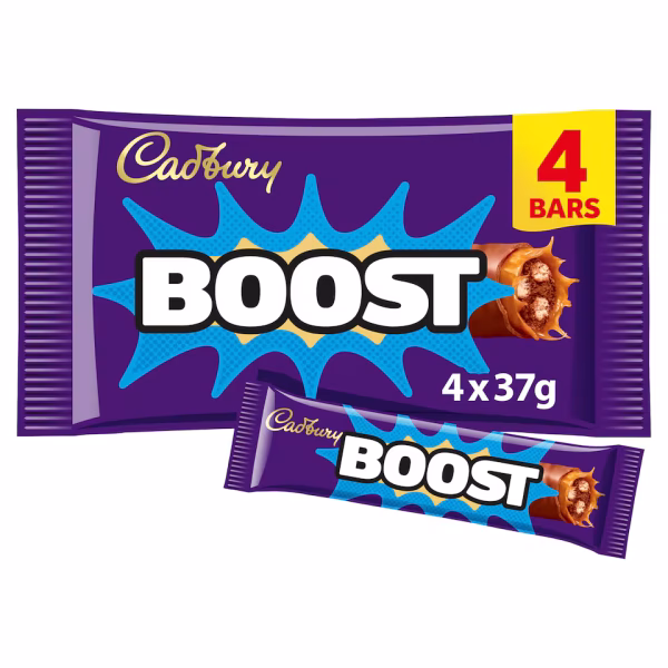 Cadbury Boost Chocolate Bar 4 Pack Multipack 148g