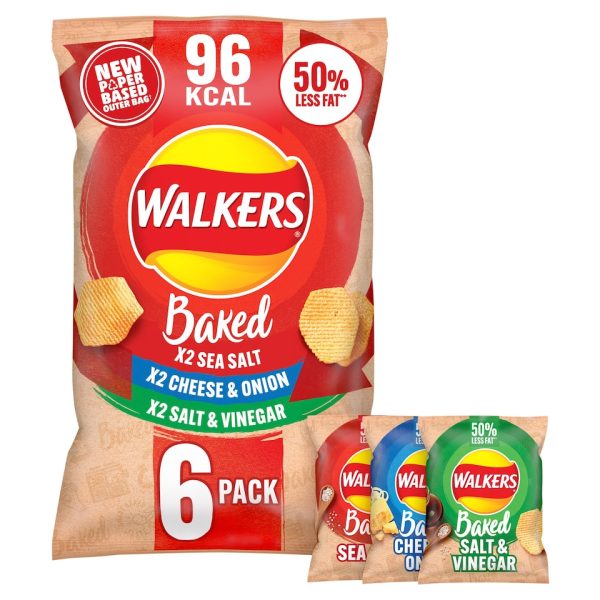 Walkers Baked Variety Multipack Crisps 6x22g